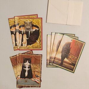 REGAL CASPARI Cat Greeting Cards Set of 10 Gallery of Cats Peter Stagg
